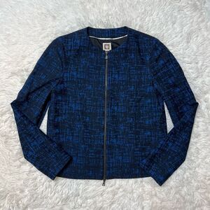 Anne Klein Blazer Jacket Womens Size 6 Small Blue Full Zip Professional